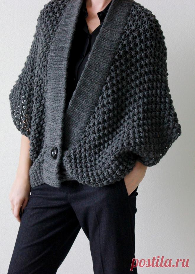 Круглое пончо спицами схемы и описание. Вяжем женское пончо,накидки,палантины спицами