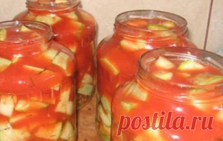 Кабачки в томатном соусе / Заготовка кабачков / TVCook: пошаговые рецепты с фото