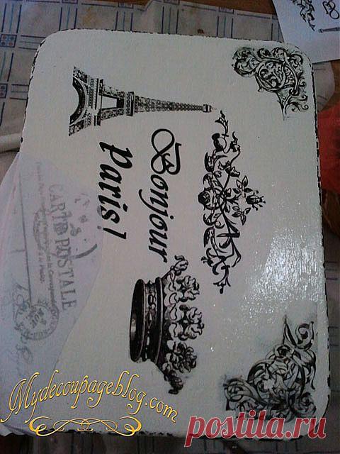 Перенос изображения с помощью акрилового лака