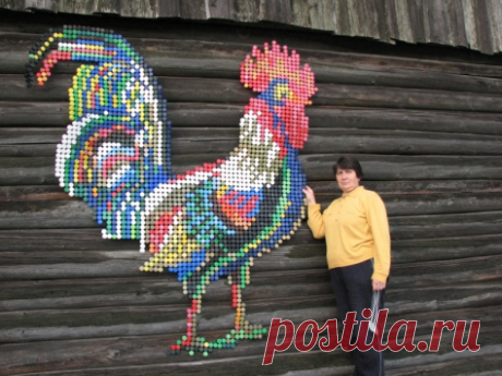 Петух из пробок - Din.lv - информационный портал города Даугавпилс - Даугавпилс