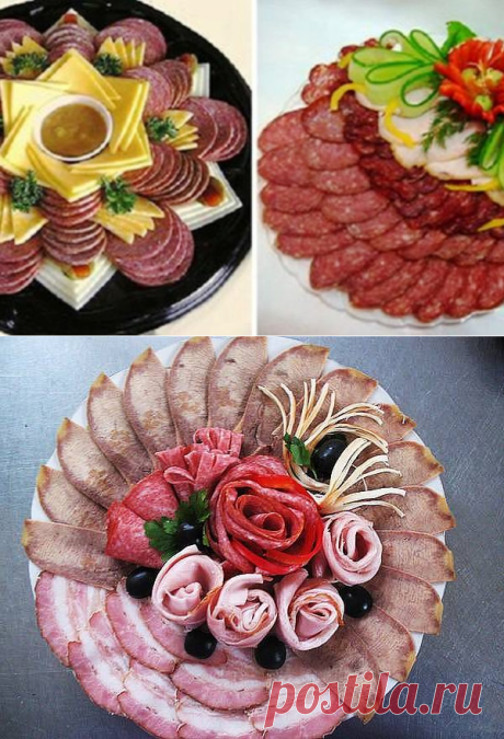 Красивое, но при этом простое оформление мясной нарезки