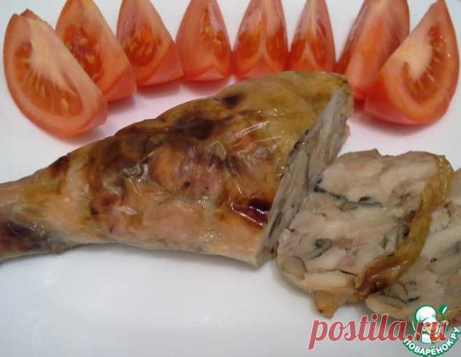 Куриные окорочка, фаршированные вешенками – кулинарный рецепт