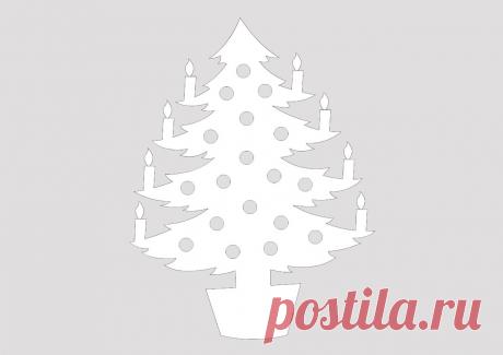 Ялинки-витинанки: шаблони для декору вікон | Ідеї декору