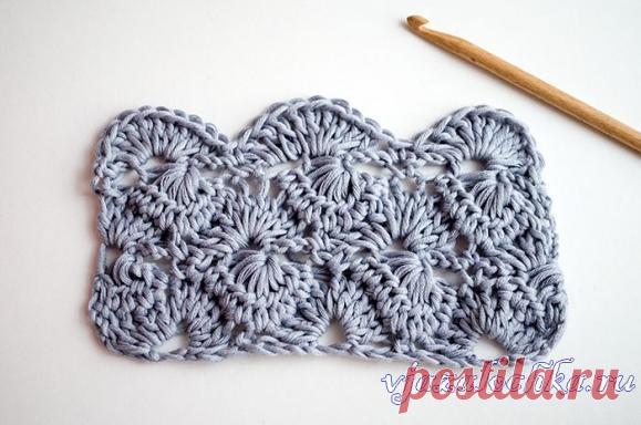 Звездообразный узор крючком, видео