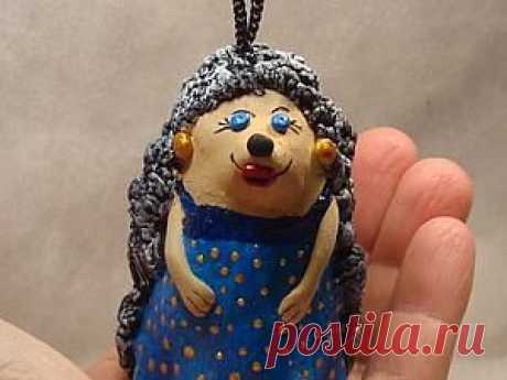 Мастер-класс &quot;глиняный колокольчик Ежиха&quot; - Ярмарка Мастеров - ручная работа, handmade