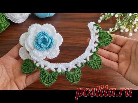 3D⚡💯Wow Amazing 💯👌How to make a eye-catching crochet flower⚡💯 Super easy crochet rose flower making.