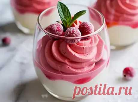 Рецепт десерта с клюквенным муссом