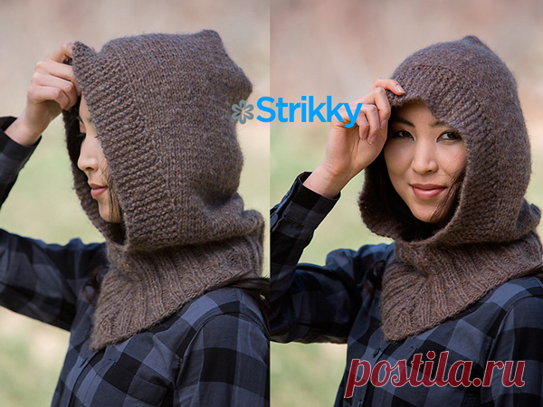 Снуд-капюшон от Plymouth Yarn вязаный спицами от Strikky.ru