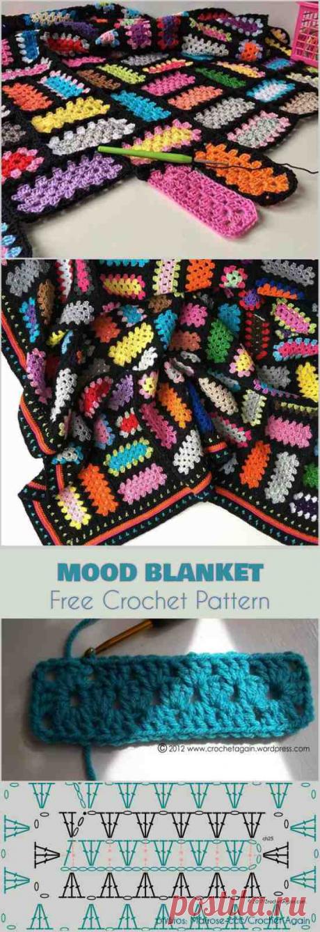 Mood Blanket from A Better Granny Rectangle Free Crochet Pattern | Your Crochet