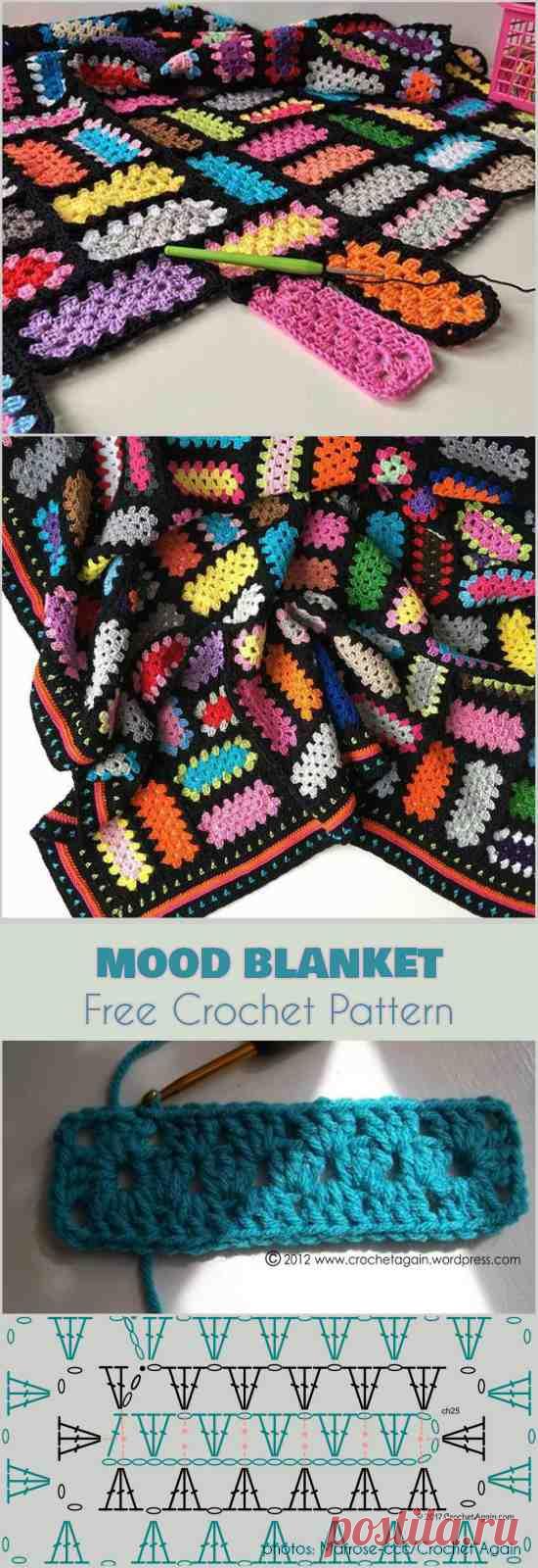 Mood Blanket from A Better Granny Rectangle Free Crochet Pattern | Your Crochet