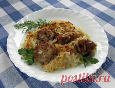 Запеканка картофельная с мясным фаршем или закуска развозчика пива