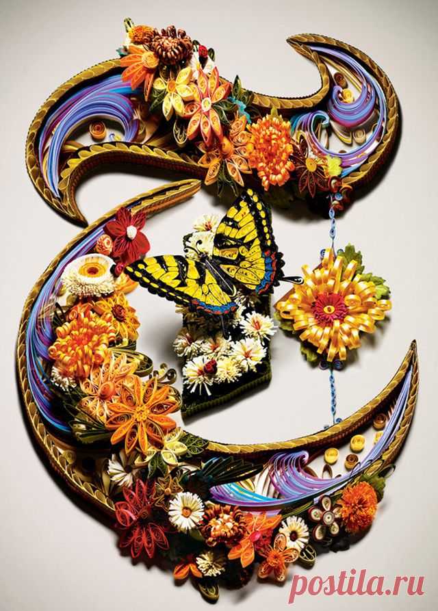 Second Nature: Quilled NYT "T" by Sherry Rodehaver | strictlypaper