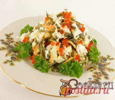 Салат из маринованной морской капусты фото рецепт приготовления
