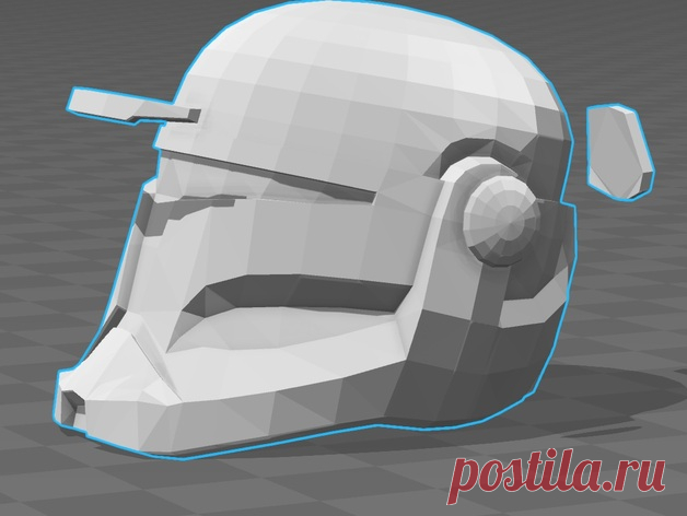 SW RC Bucket Helmet by Jace1969 An old file from my Pepakura making days that I discovered in Pepakura Designer you can export to .OBJ and in 