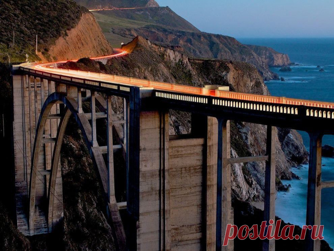 Bixby Bridge timelapse, California.