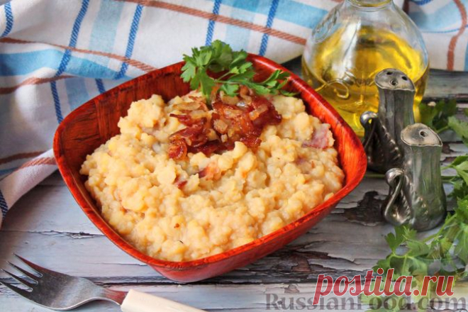 Рецепт: Гороховая каша с беконом на RussianFood.com
