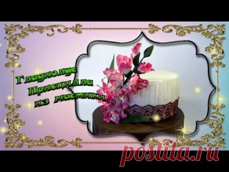 Гладиолус Присцилла из мастики - YouTube