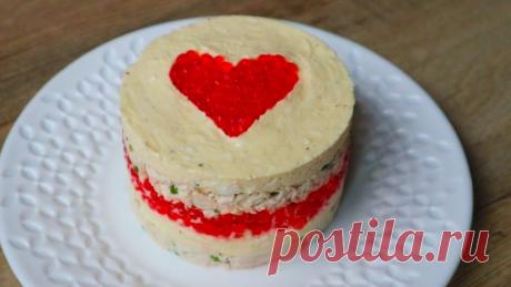 Салат Парочка ко дню влюбленных — Кулинарная книга - рецепты с фото