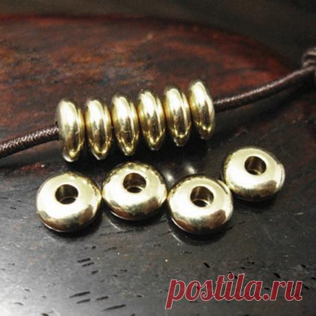 136р-6мм--102.7руб. |Плоские круглые бусинки Rondelle, 5 мм, 6 мм, 8 мм, твердая латунь металл светильник Золото Цвет, бусины с большим отверстием ремесла бусины лот для украшения, украшения своими руками|Бусины|   | АлиЭкспресс Покупай умнее, живи веселее! Aliexpress.com