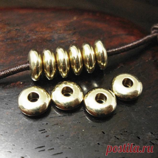 136р-6мм--102.7руб. |Плоские круглые бусинки Rondelle, 5 мм, 6 мм, 8 мм, твердая латунь металл светильник Золото Цвет, бусины с большим отверстием ремесла бусины лот для украшения, украшения своими руками|Бусины|   | АлиЭкспресс Покупай умнее, живи веселее! Aliexpress.com