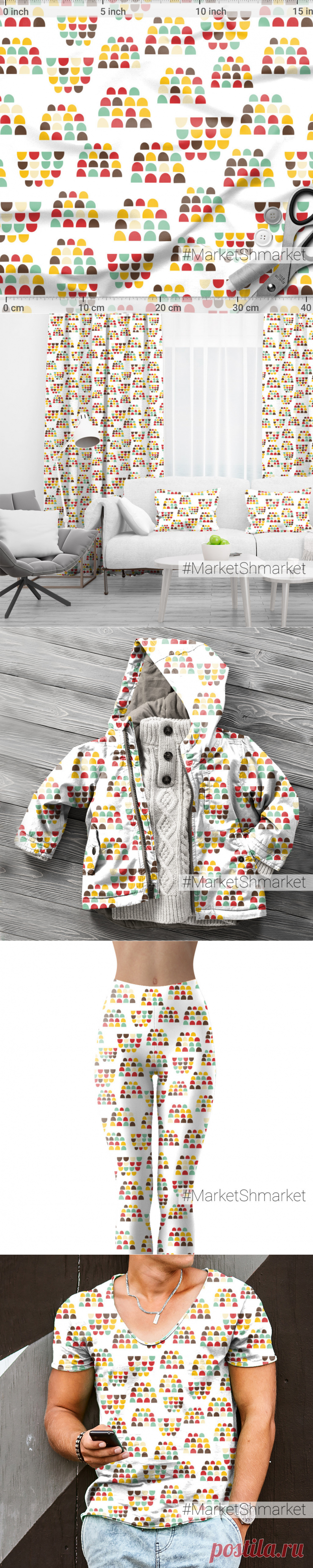 Ткань Цветные кучки - закажи на #MarketShmarket.com любая ткань с любым принтом