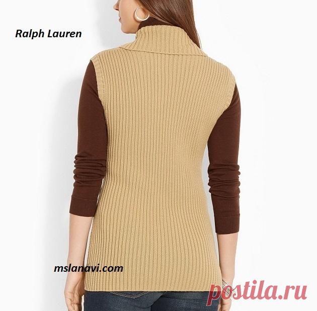 Вязаный жилет спицами | Вяжем с Лана Ви