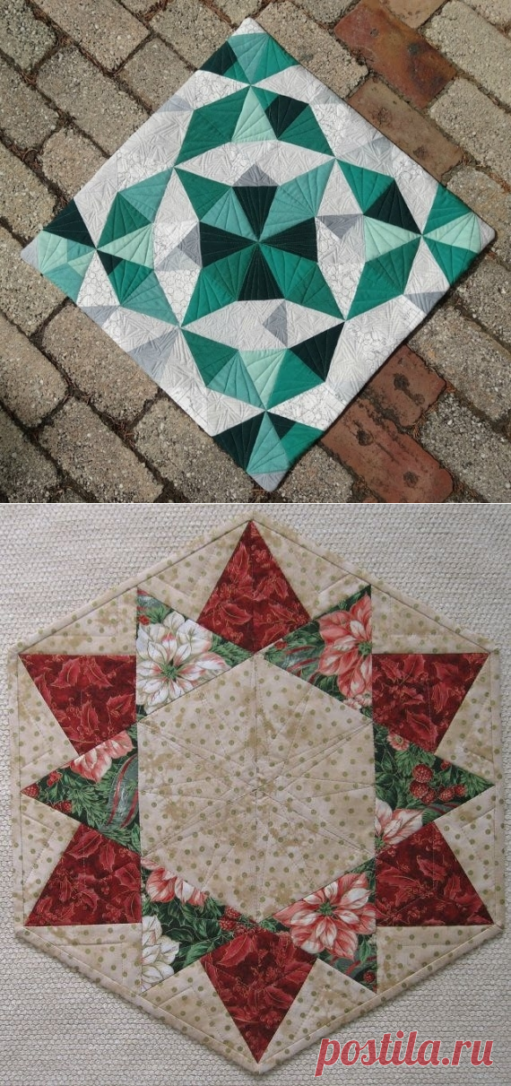 Лоскутное шитье : Мастер-класс «Шестиугольник из лоскутов» | Рукоделие