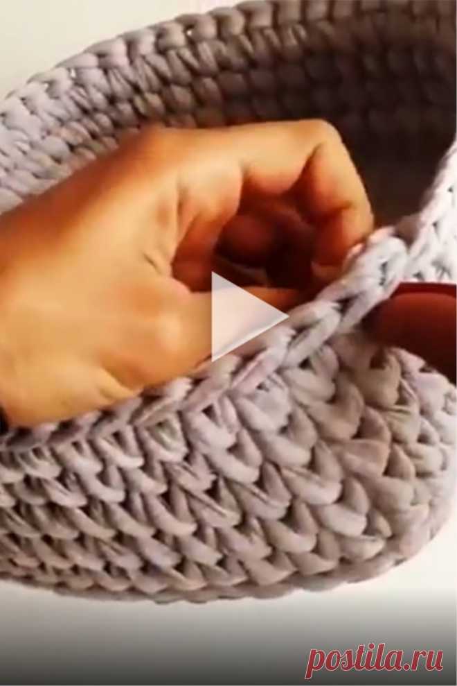 Crochet Stitches Makeup Basket Video Tutorial