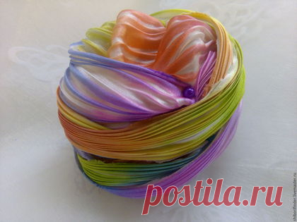 Купить Ленты Шибори Silk Ribbons Shibori -№64 Брызги красок з - комбинированный, радужный