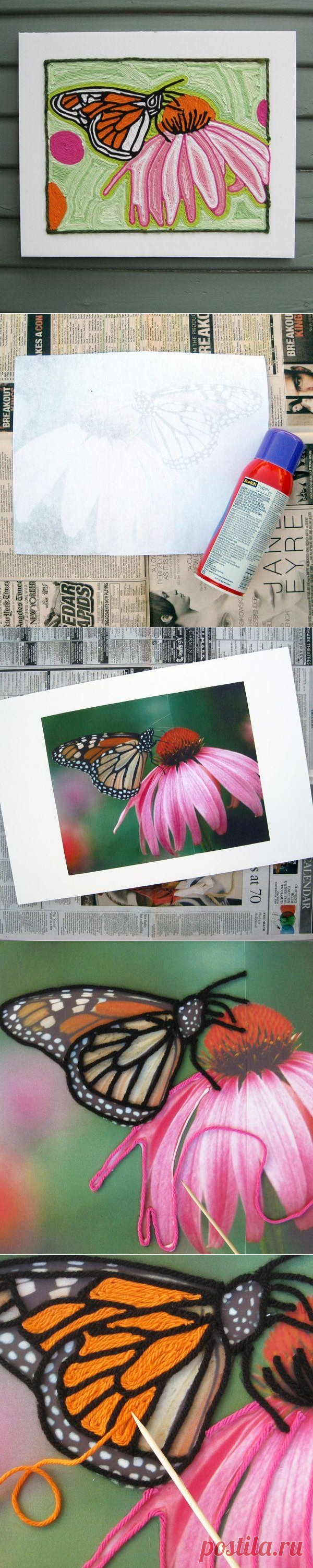 Как рисовать пряжей. МК