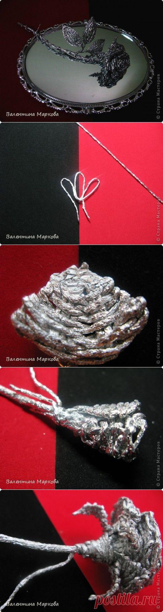 Удивительная роза из фольги