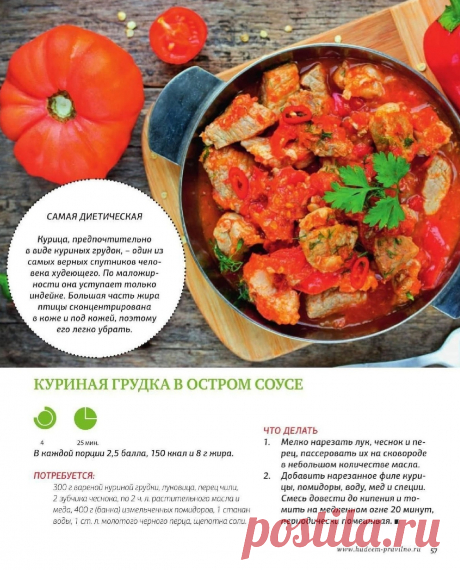 Куриная грудка в остром соусе