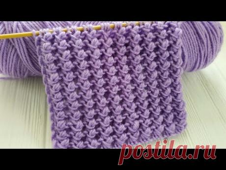 ОРИГИНАЛЬНЫЙ и КРАСИВЫЙ Объемный Узор спицами ПУЗЫРЬКИ | Узор #51 | Nupps knitting stitch pattern