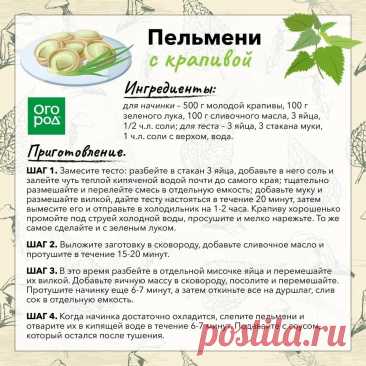 Пельмени с крапивой