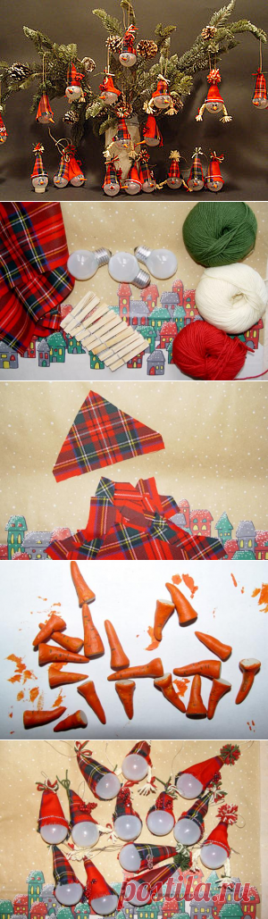 Делаем елочные игрушки из лампочек - Ярмарка Мастеров - ручная работа, handmade