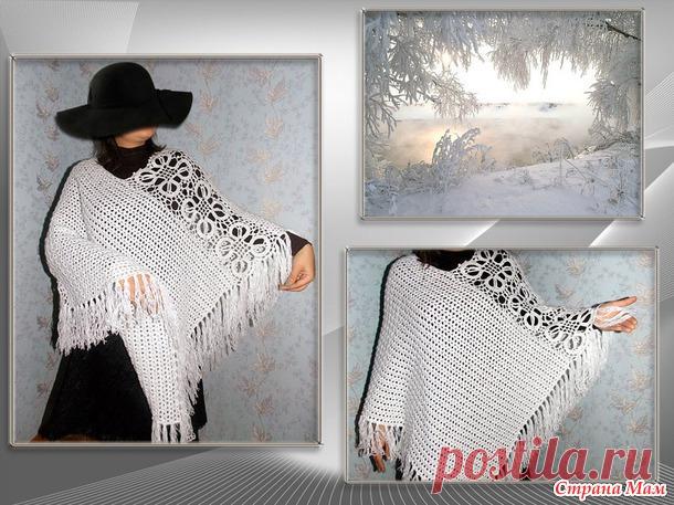 Элегантное пончо для себя любимой Давно хотелось мне связать себе пончо на прохладные осенне-весенние деньки, но все как то руки не доходили.
А осень прилетит -- и не заметишь, поэтому всё-таки решила осуществить свою давнюю мечту. Мн…