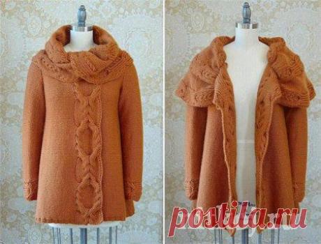 Вязаное пальто &quot;Глостер&quot; » Ниткой - вязаные вещи для вашего дома, вязание крючком, вязание спицами, схемы вязания
