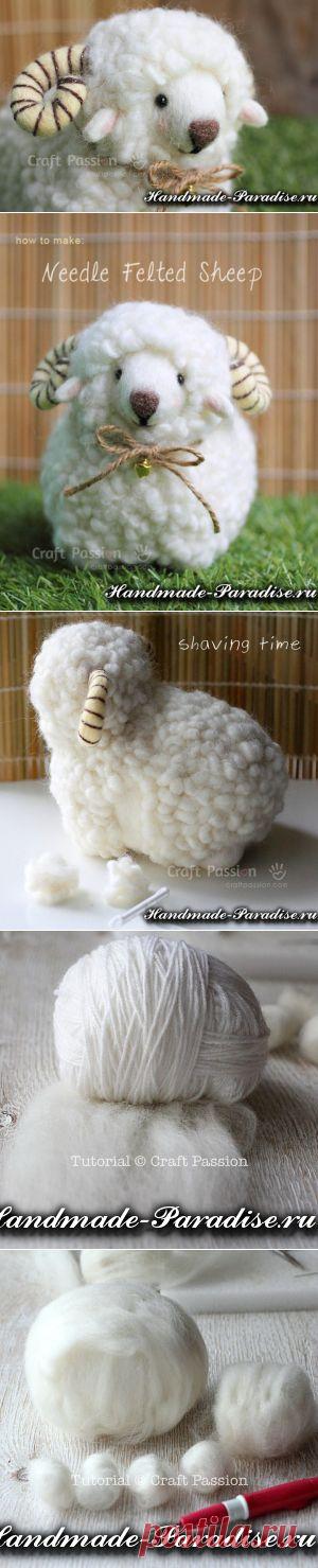 ОВЕЧКА из пряжи и шерсти для валяния - Handmade-Paradise