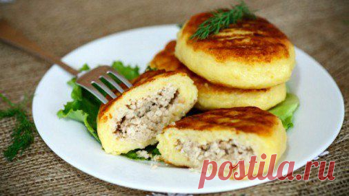 Картофельные зразы с курицей и сыром