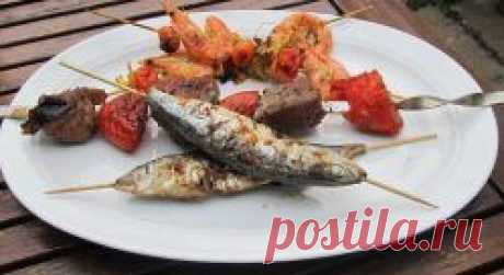 Летнее трио из ракообразных, рыбы и мяса