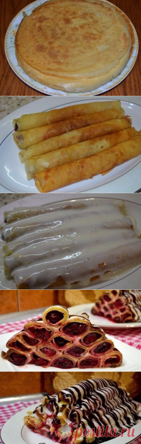 БЛИННЫЙ ТОРТ С ВИШНЕЙ