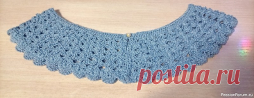 Воротничок крючком. Прост в исполнении, великолепен на вид.