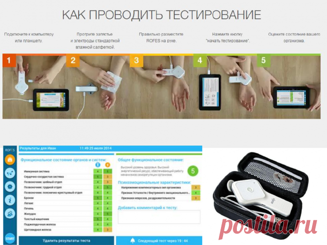 Аппаратно-программный комплекс VIP-Rofes ДОСТАВКА И КОНСУЛЬТАЦИИ) обеспечивает возможность тестирования функционального состояния всех органов и систем человеческого организма: 
Тестирование общего состояния организма – отвечают на запрос все органы и системы. 
Анализ результатов и вывод – в течение 3 минут. 
Оценка психоэмоционального состояния. 
Оценка негативного влияния вредных привычек на организм. 
Определение негативного воздействия стресса и несоответствующих нормам условий