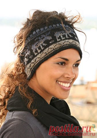 Вязаные носки и повязка на голову «Парад лосей» | ВЯЗАНЫЕ НОСКИ