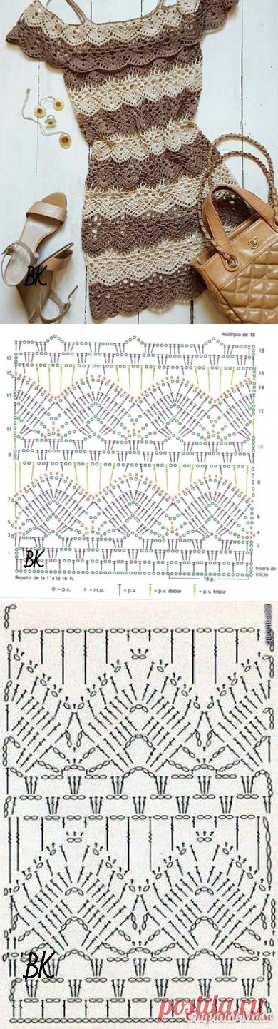 Легкое летнее платье крючком
