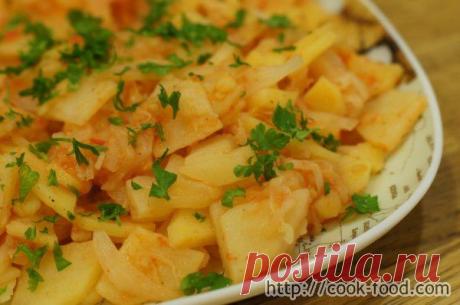 Легкие рецепты для вкуса жизни » Тушеная картошка с капустой и помидорами