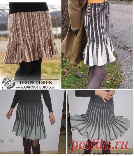 Юбочка спицами
