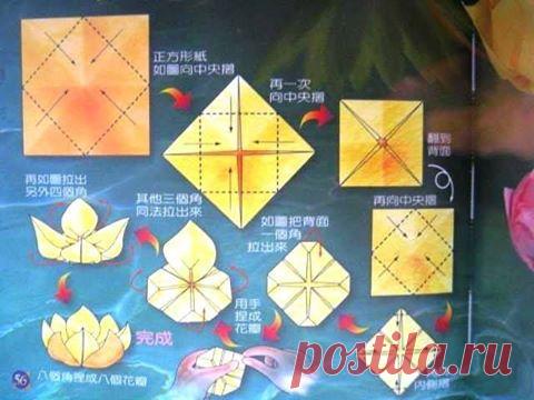 Лотос из бумаги - В рукоделии - мир уникальных изделий