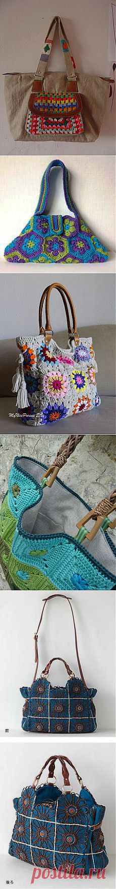 Bags, purses and etc. - squares and etc. в Pinterest