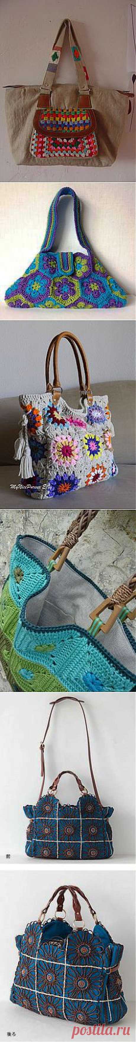 Bags, purses and etc. - squares and etc. в Pinterest